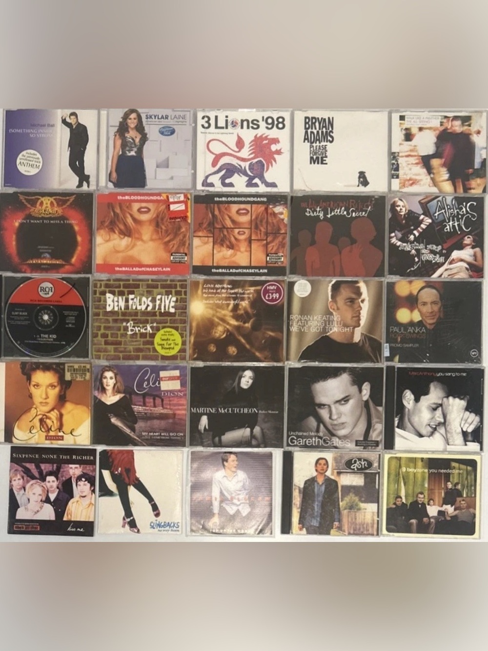 Vintage Mixed CD singles Lot of 25 [Rock, Pop, Alternative, Imports]
